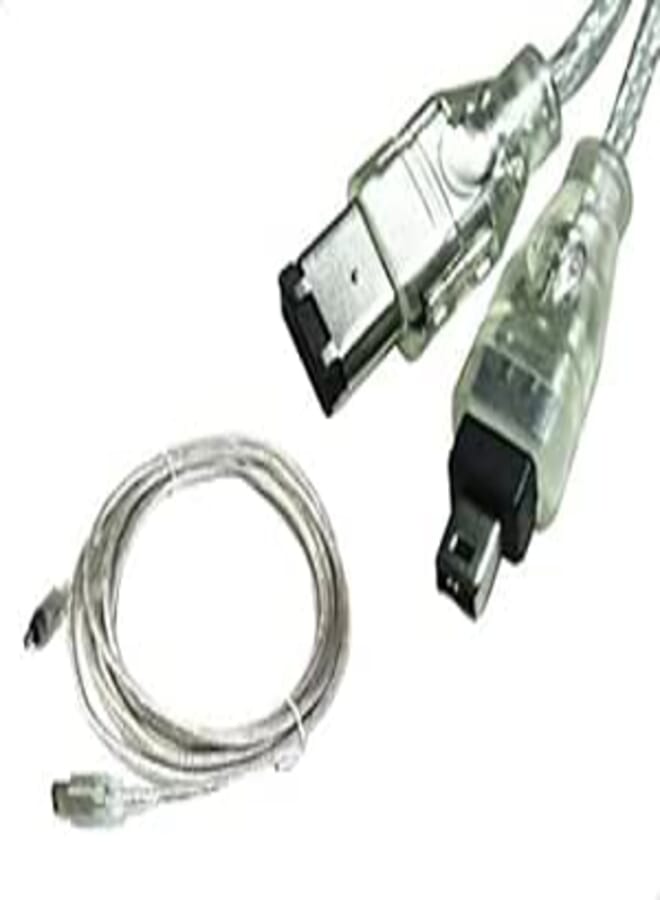 Keendex kx2380 firewire 4pin male to 6pin cable, 50cm - clear green